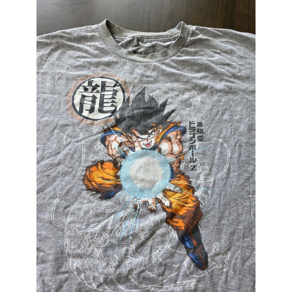 Dragon Ball Z Goku Kamehameha Graphic Tee Gray Adult 2XL Ripple Junction Fun - Picture 7 of 16